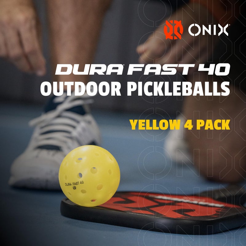 Onix DURA Onix Fast 40 Outdoor Pickleballs â€“ Yellow - Image 3